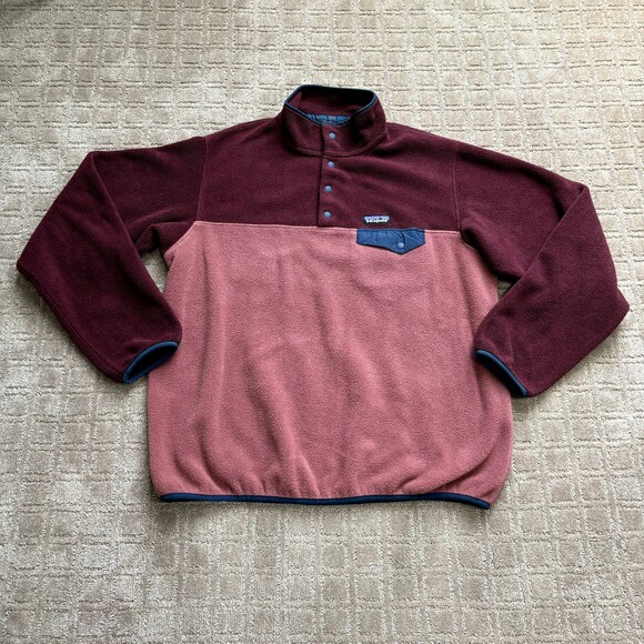 Patagonia Jackets & Blazers - Patagonia Synchilla Pullover Fleece Women's Size XL Half Zip Maroon Hike Camp